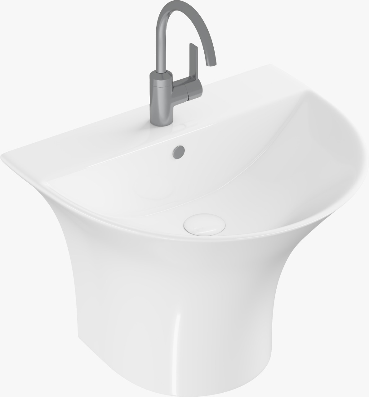 مغسلة افرنجي معلق قطعة واحدة هندي