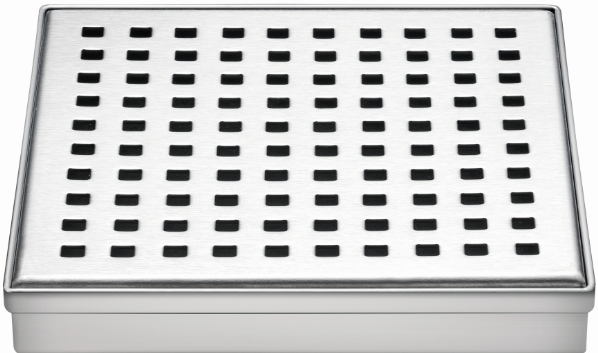 صفاية حمام استيل مربع شبك